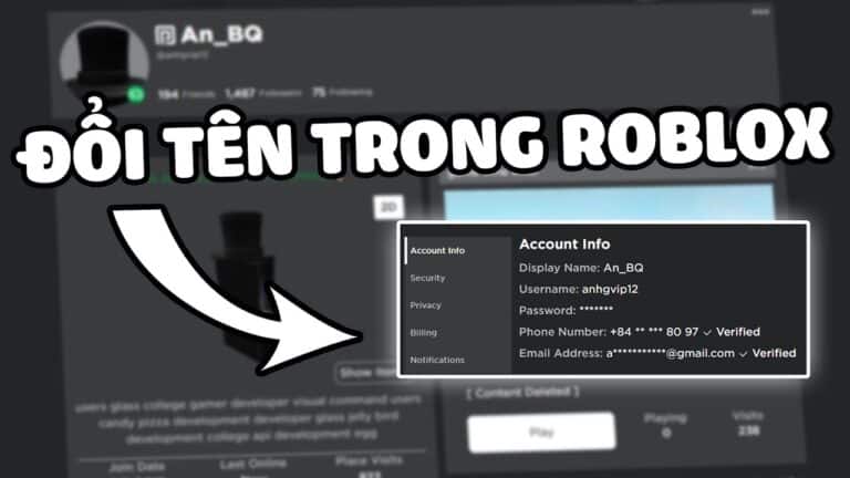 Cách đổi tên, Mật khẩu, Email trong Roblox (Change password Roblox)