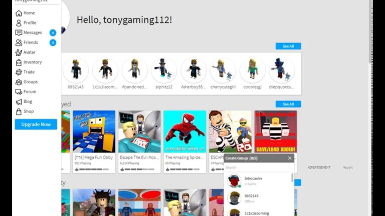 Cách kết bạn trong Roblox gửi lời mời, chấp nhận, xóa bạn bè