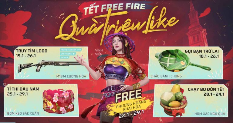 TẾT FREE FIRE 2023, Nhiệm vụ và các phần quà Tết FF 2023