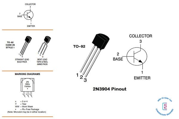 2N3904 là gì? Sơ đồ chân, thông số kỹ thuật và ứng dụng thực tế