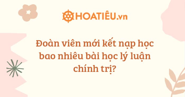 Đoàn viên mới kết nạp học bao nhiêu bài học lý luận chính trị?