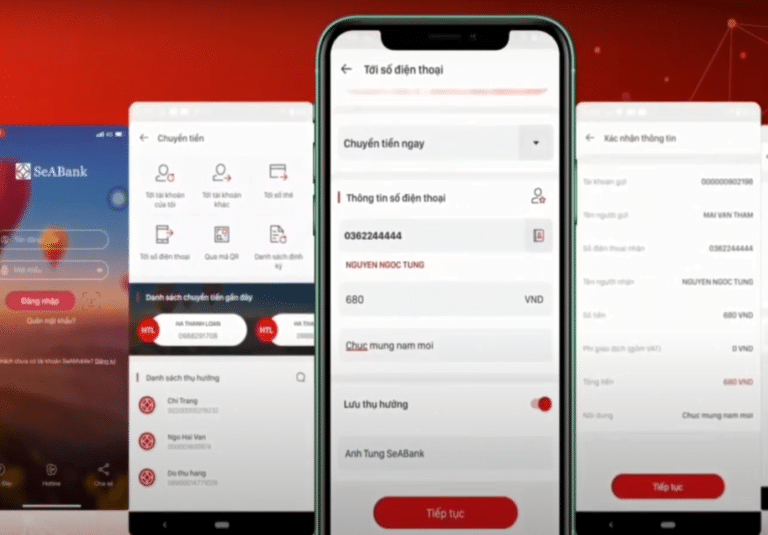Hướng dẫn cách chuyển tiền SeAbank nhanh chóng trên di động