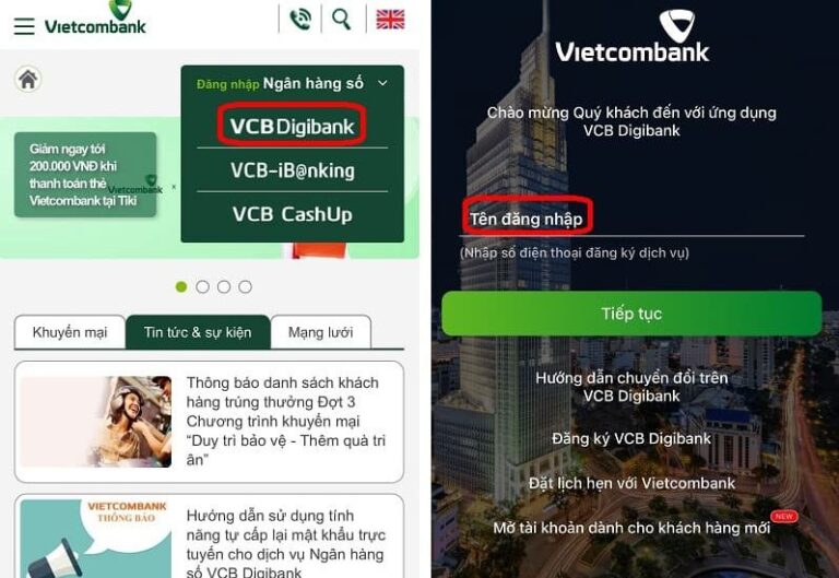 Hướng dẫn cách đăng nhập ứng dụng Vietcombank đơn giản