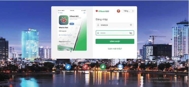 Hướng dẫn chi tiết cách đăng nhập VPBank NEO