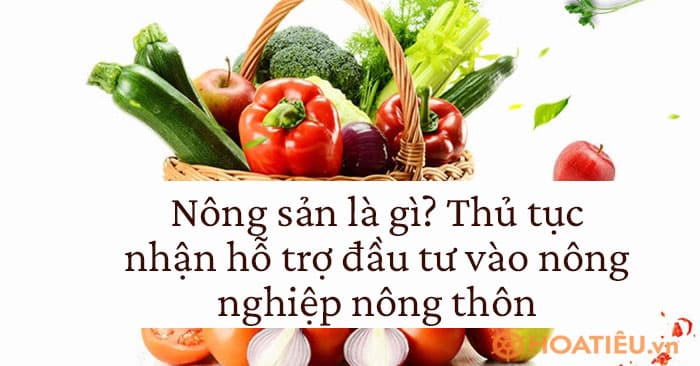 Nông sản là gì? Thủ tục nhận hỗ trợ đầu tư vào nông nghiệp nông thôn 2023