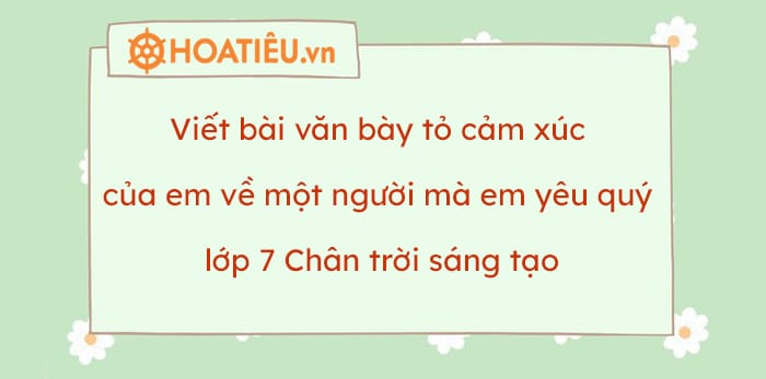 Viết bài văn bày tỏ cảm xúc của em về một người mà em yêu quý lớp 7 Chân trời sáng tạo