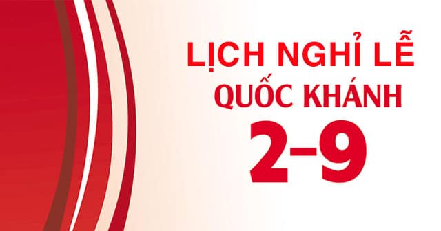 Lịch nghỉ Quốc khánh 2/9/2023