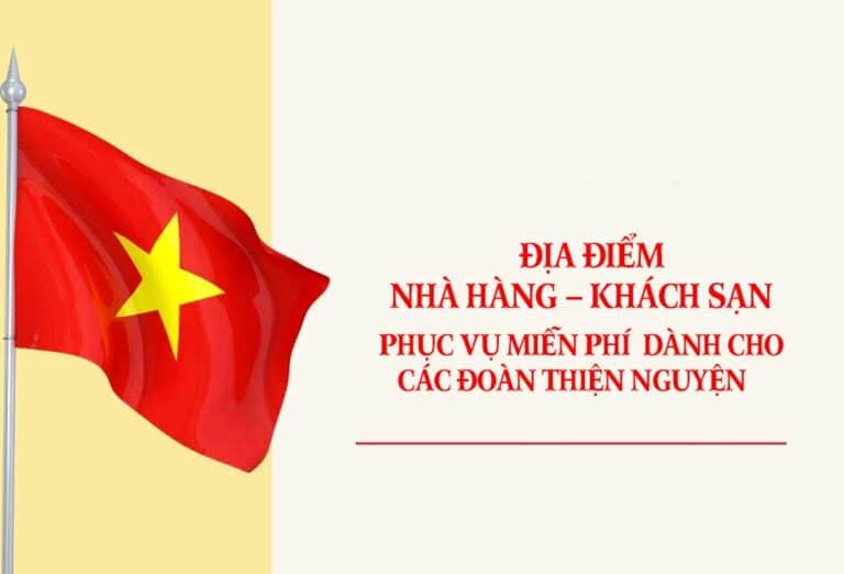 Tổng hợp các điểm nhà hàng và khách sạn phục vụ miễn phí cho các đoàn thiện nguyện